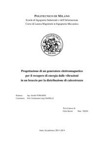 Progettazione di un generatore elettromagnetico per il recupero di