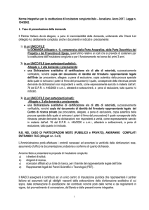 Norme Integrative per la costituzione di Incubatore congiunto Italo