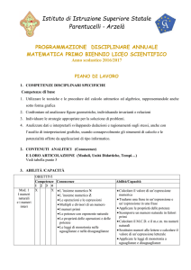 Matematica I Biennio SC - Istituto Parentucelli