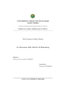 La Meccanica delle Matrici di Heisenberg