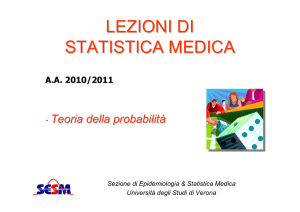 LEZIONI DI STATISTICA MEDICA - Università degli Studi di Verona
