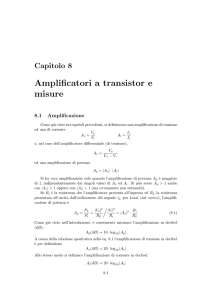 Amplificatori a transistor e misure