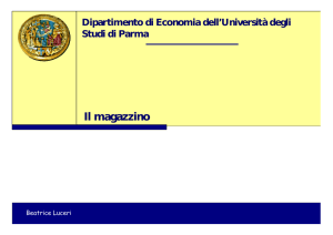 Il magazzino - Università degli Studi di Parma