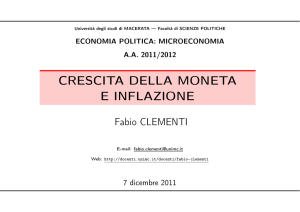 30 - Crescita della moneta e inflazione