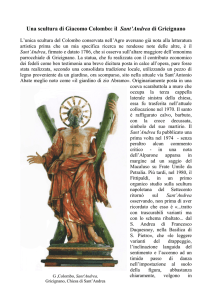 Una scultura di Giacomo Colombo: il Sant`Andrea di Gricignano