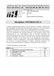 Disciplina: INFORMATICA