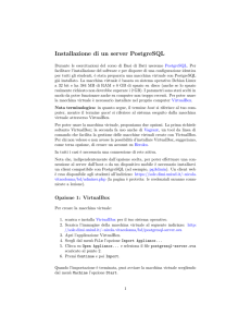 Installazione di un server PostgreSQL