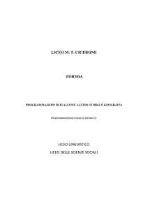 Dipartimento materie letterarie Cicerone