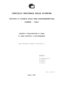 Progetto e realizzazione di sonde di campo elettrico a