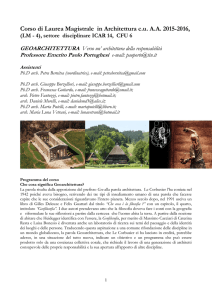 Corso di Laurea Magistrale in Architettura c.u. A.A. 2015