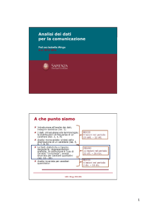 Analisi dei dati per la comunicazione A che punto siamo