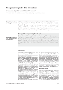 Management ecografico delle cisti idatidee