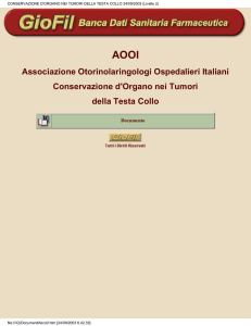 La conservazione d`organo nei tumori della testa collo