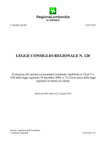 Legge Consiglio Regionale 120