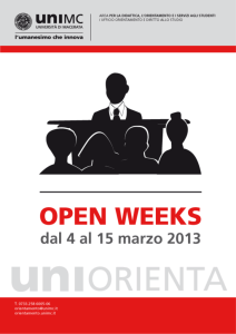 calendario open weeks