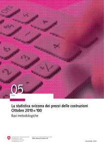 La statistica svizzera dei prezzi delle costruzioni Ottobre 2010 = 100