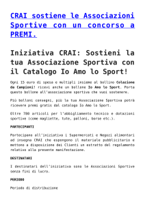 CRAI sostiene le Associazioni Sportive con un concorso