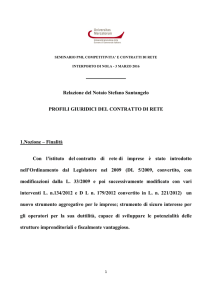 Relazione del Notaio Stefano Santangelo PROFILI GIURIDICI DEL