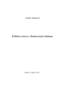 Politica estera e Democrazia italiana