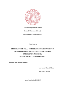 BEST PRACTICE NELL` UTILIZZO DEI DPI (DISPOSITIVI DI