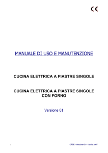 manuale d`uso cucina elettrica piastre singole serie 700 e