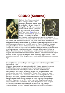 CRONO (Saturno) - Presentazione