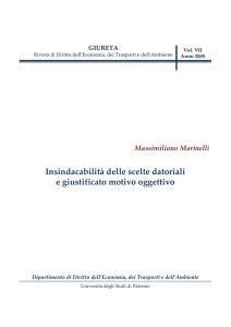 Insindacabilità delle scelte datoriali e giustificato - Giureta