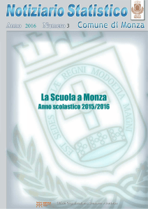 La scuola a Monza, anno scolastico 2015-2016