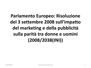 Parlamento Europeo: Risoluzione del 3 settembre 2008 sull`impatto