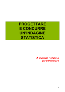 progettare e condurre un`indagine statistica - UniFI