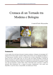 Cronaca di un tornado tra Modena e Bologna