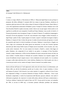 1 AIDA di Giuseppe Verdi (libretto di A. Ghislanzoni) La trama: L