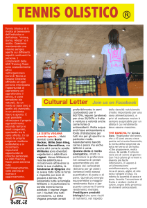 Tennis Olistico - Cultural Letter I