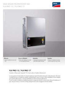 FLX PRO 15 / FLX PRO 17 - Inverter trifase per impianti FV di