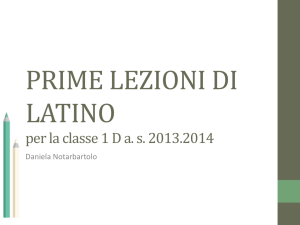 prime lezioni di latino 2013.9.15