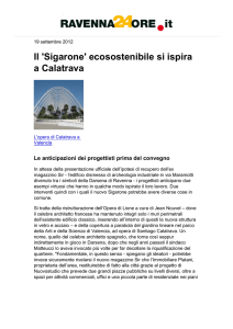 `Sigarone` ecosostenibile si ispira a Calatrava