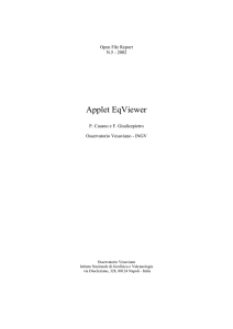 Applet EqViewer - Osservatorio Vesuviano