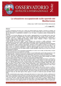 La situazione occupazionale sulle sponde del