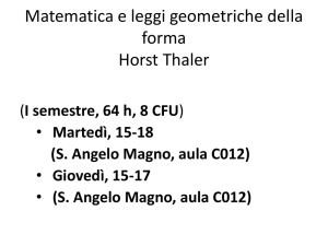 Matematica e leggi geometriche della forma Horst