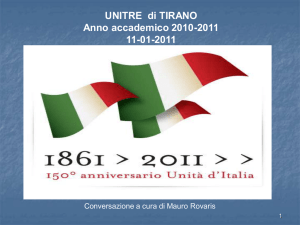 UNITRE di TIRANO Anno accademico 2010-2011 11
