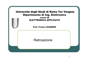 Retroazione - Università degli Studi di Roma "Tor Vergata"