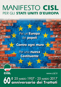 Manifesto Cisl Europa