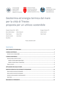 Geotermia ed energia termica dal mare per la città di Trieste