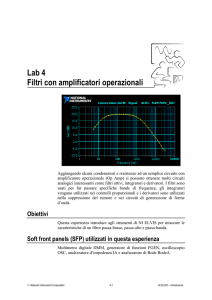 Lab 4 Filtri con amplificatori operazionali - e