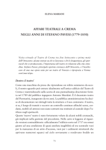 Affari teatrali a Crema negli anni di Stefano Pavesi (1779