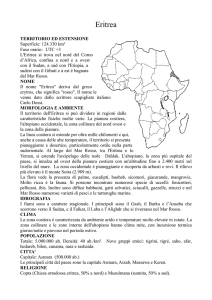 Scheda di Geografia sull`Eritrea