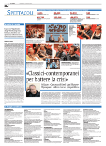 «Classici-contemporanei per battere la crisi»