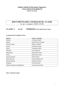 Documento Consiglio di Classe - Istituto San Giovanni Bosco e