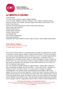 la serata a colono - Emilia Romagna Teatro