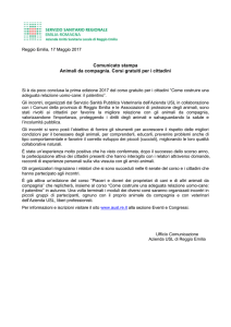 Comunicato Stampa - AUSL Reggio Emilia
